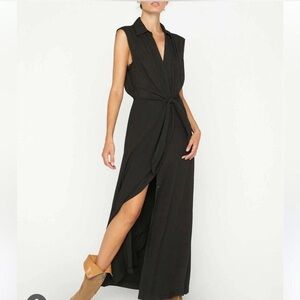 $428 Brochu Walker Madsen Gauze Sleeveless Shirt Dress Size L EUC Worn 1x